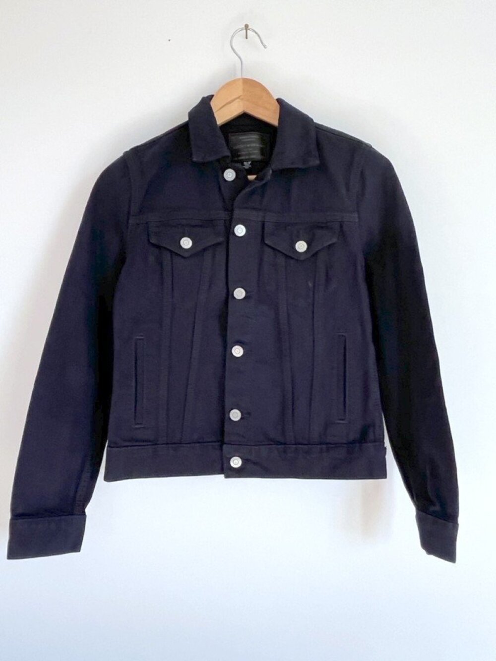 Lucky Brand Tomboy Trucker Denim Jacket Black XS Classic